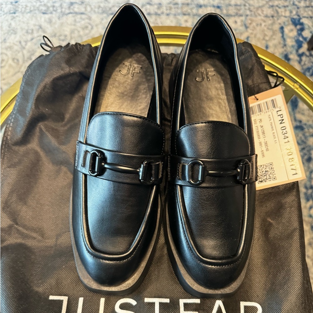 JustFab Black Loafers women’s size 8